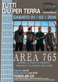 &ldquo;Tutti gi&ugrave; per terra&rdquo;: Area 765 in concerto + Il figlio di Armando